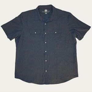 Flag & Anthem Men's Heather Blue Madeflex UPF Performance Button-Down Shirt XXL